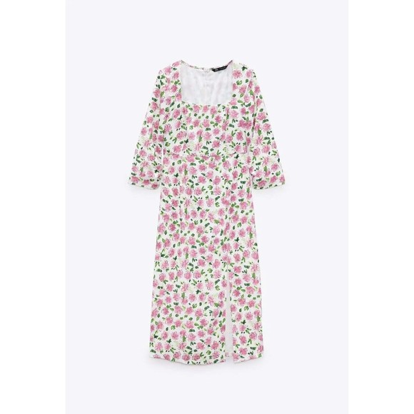 Zara Women's Dress Floral Midi Size S NEW - Picture 2 of 12